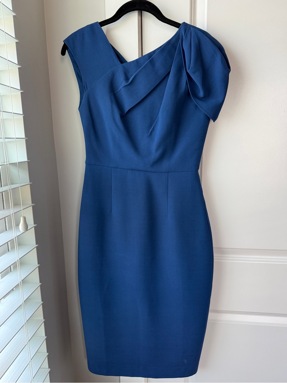 Roland Mouret Blue One-Shoulder Sheath Dress